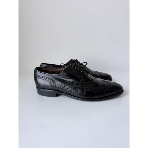 ALLEN EDMONDS McTavish Size 10D Black Leather Oxford Lace Up Wingtip Shoes main image 6
